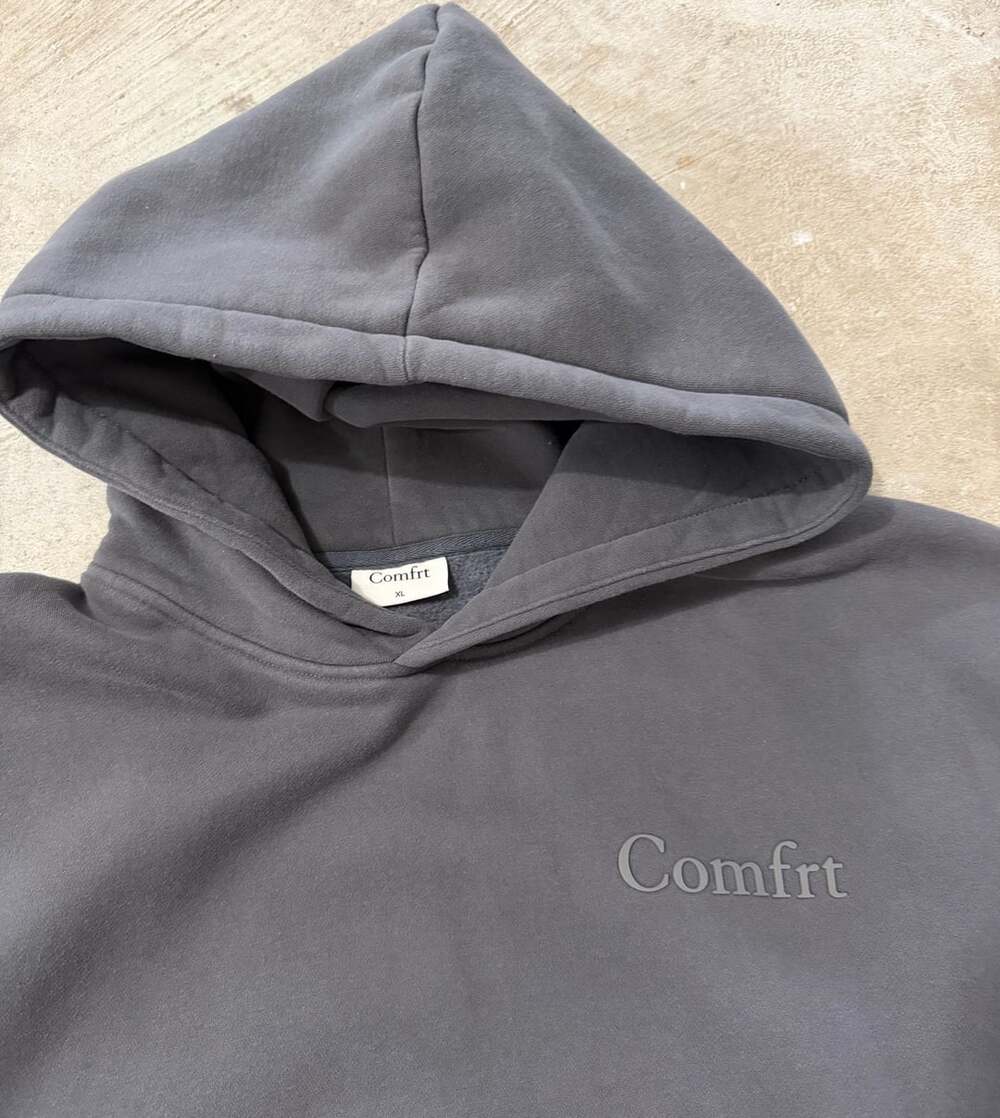 Comfrt Signature Hoodie Size XL Gray Oversized Heavyweight